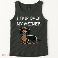Tripping Over My Weiner Funny Dachshund Doxie Weiner Gift Tank Top thumb 2