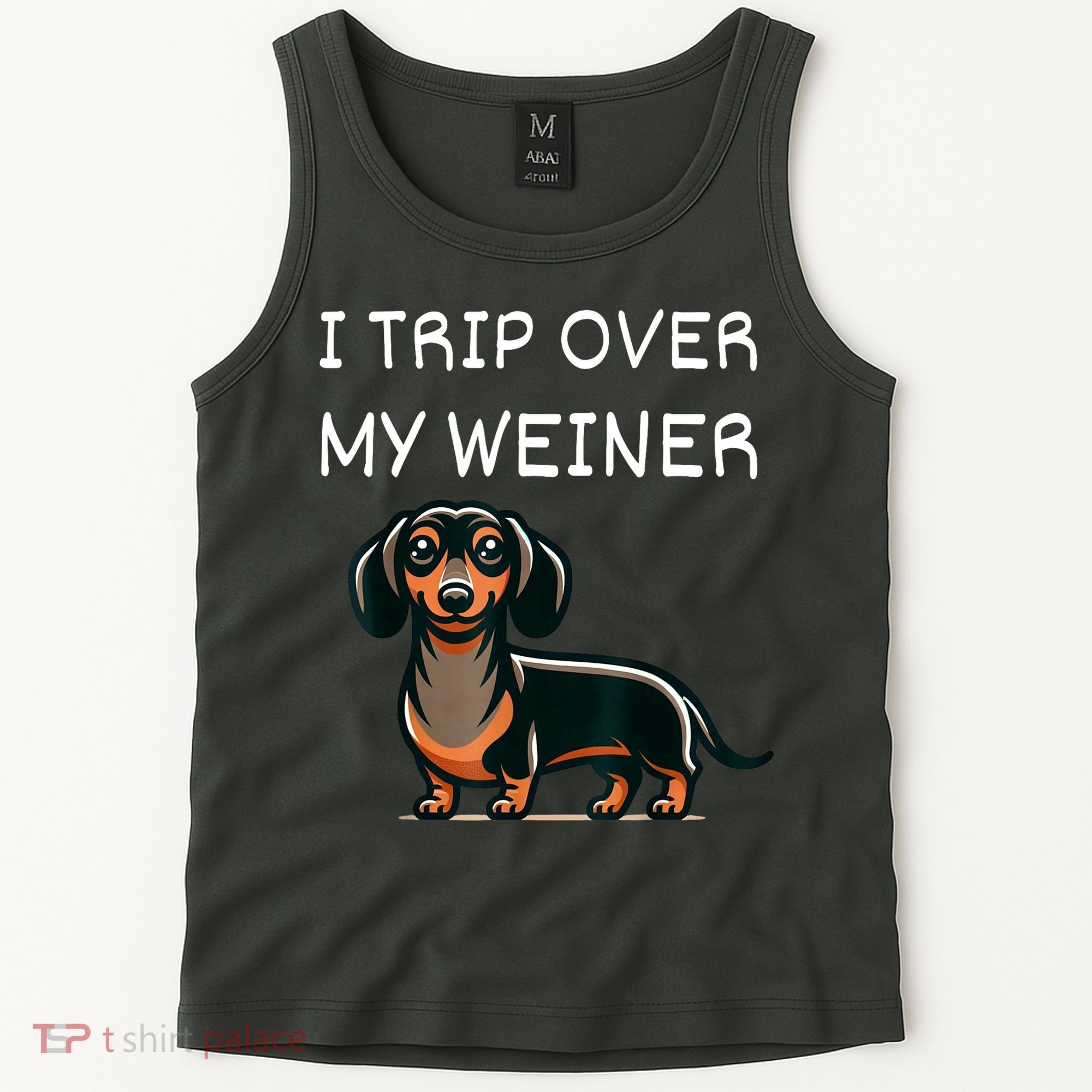 Tripping Over My Weiner Funny Dachshund Doxie Weiner Gift Tank Top
