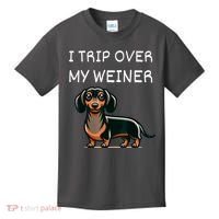 Tripping Over My Weiner Funny Dachshund Doxie Weiner Gift Kids T-Shirt thumb 0