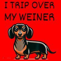 Tripping Over My Weiner Funny Dachshund Doxie Weiner Gift Santa Hat thumb 1