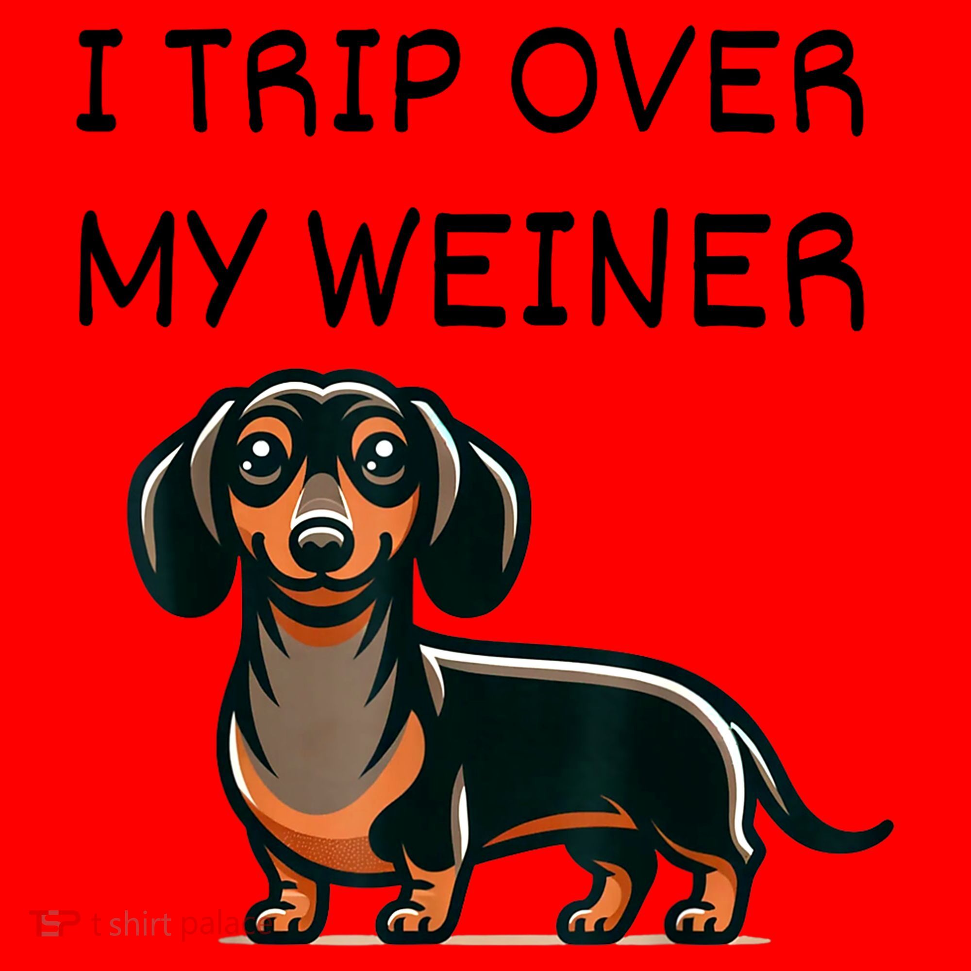Tripping Over My Weiner Funny Dachshund Doxie Weiner Gift Santa Hat