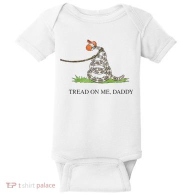 Tread On Me Daddy Snake Funny Saying Humor Baby Bodysuit