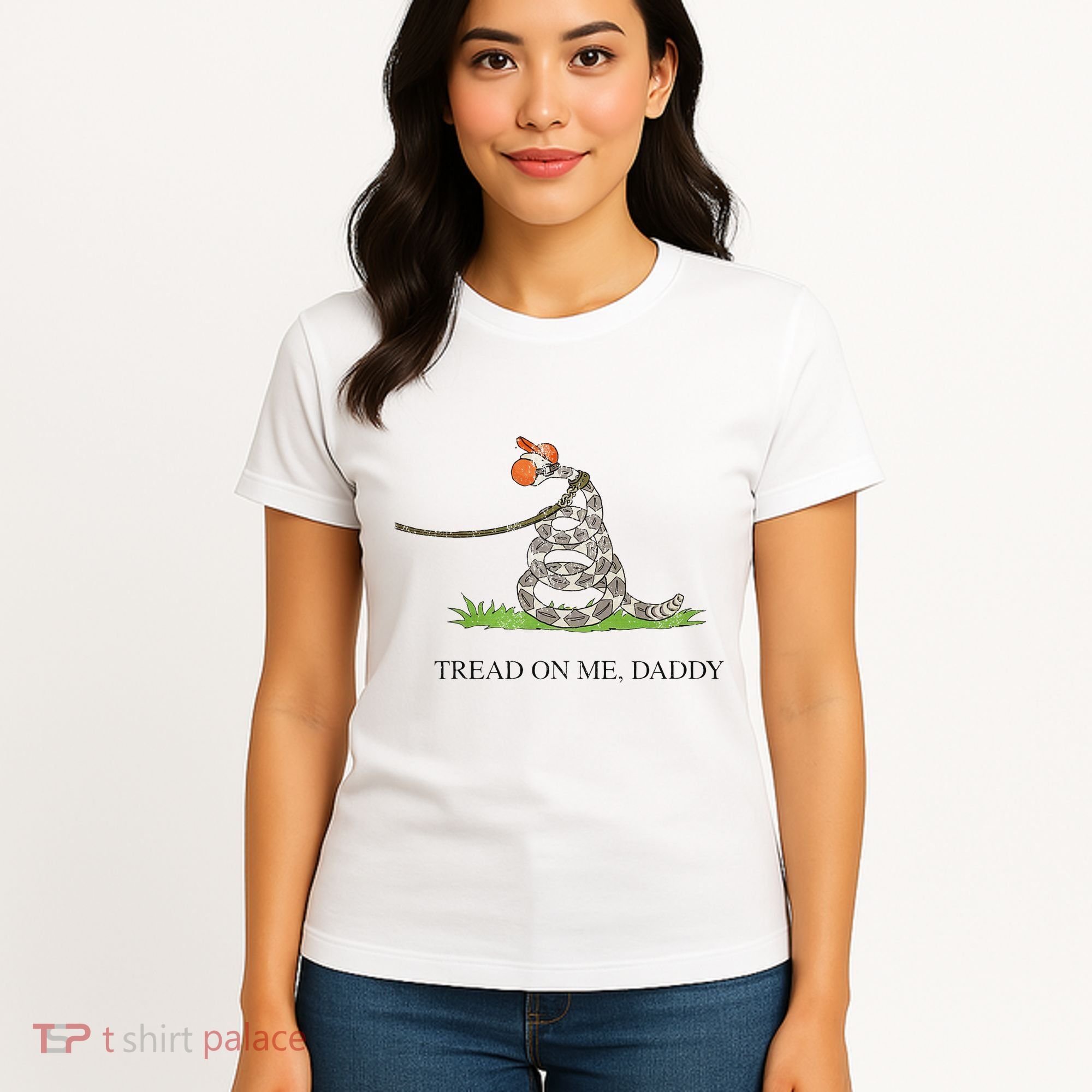 Tread On Me Daddy Snake Funny Saying Humor Women's T-Shirt