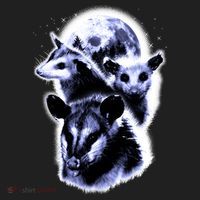 Three Opossum Moon With 3 Possums And Dead Moon Gift Women's Sweatshirt thumb 2