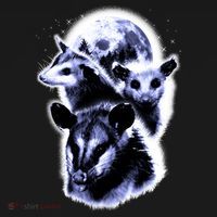 Three Opossum Moon With 3 Possums And Dead Moon Gift Backpack thumb 2