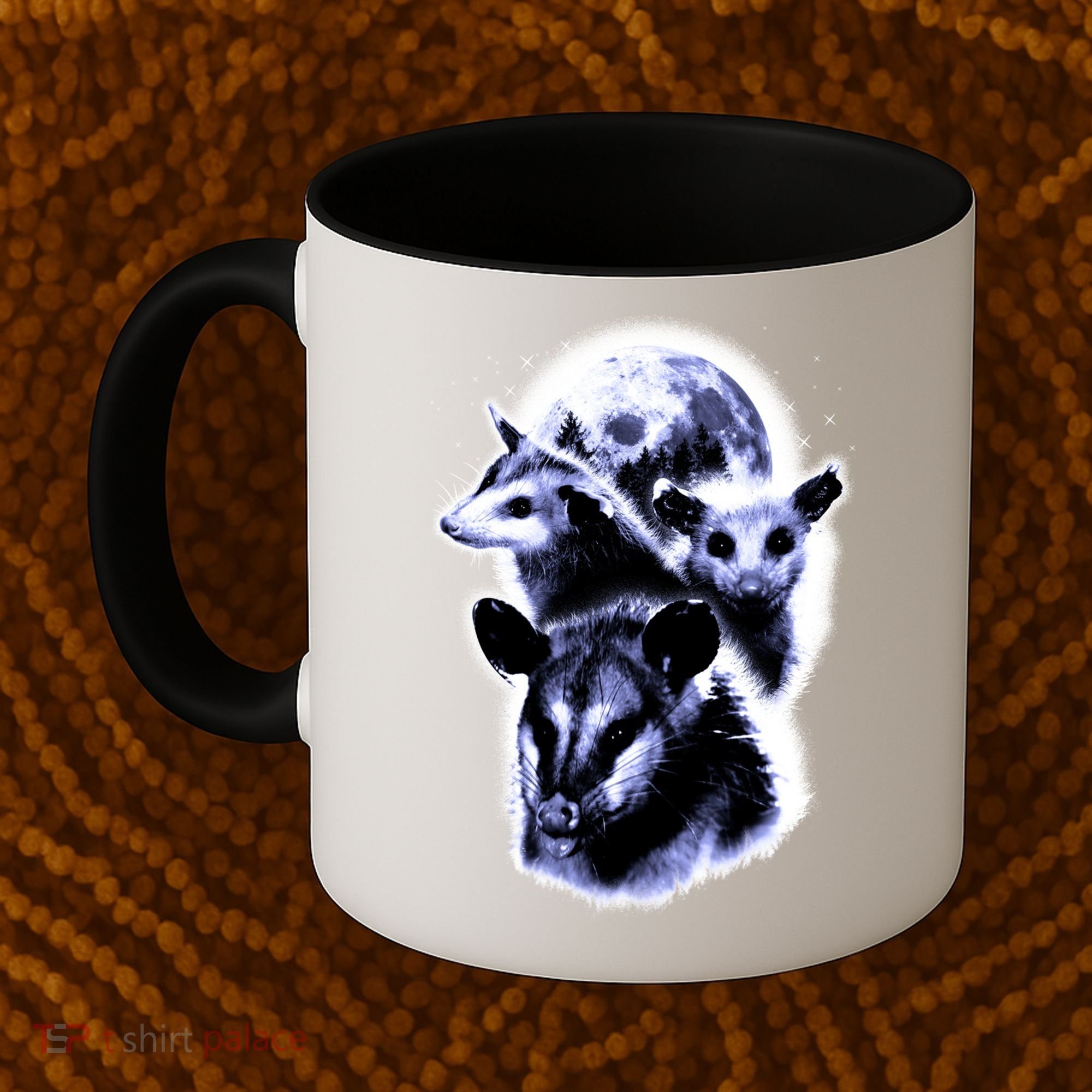 Three Opossum Moon With 3 Possums And Dead Moon Gift Coffee Mug
