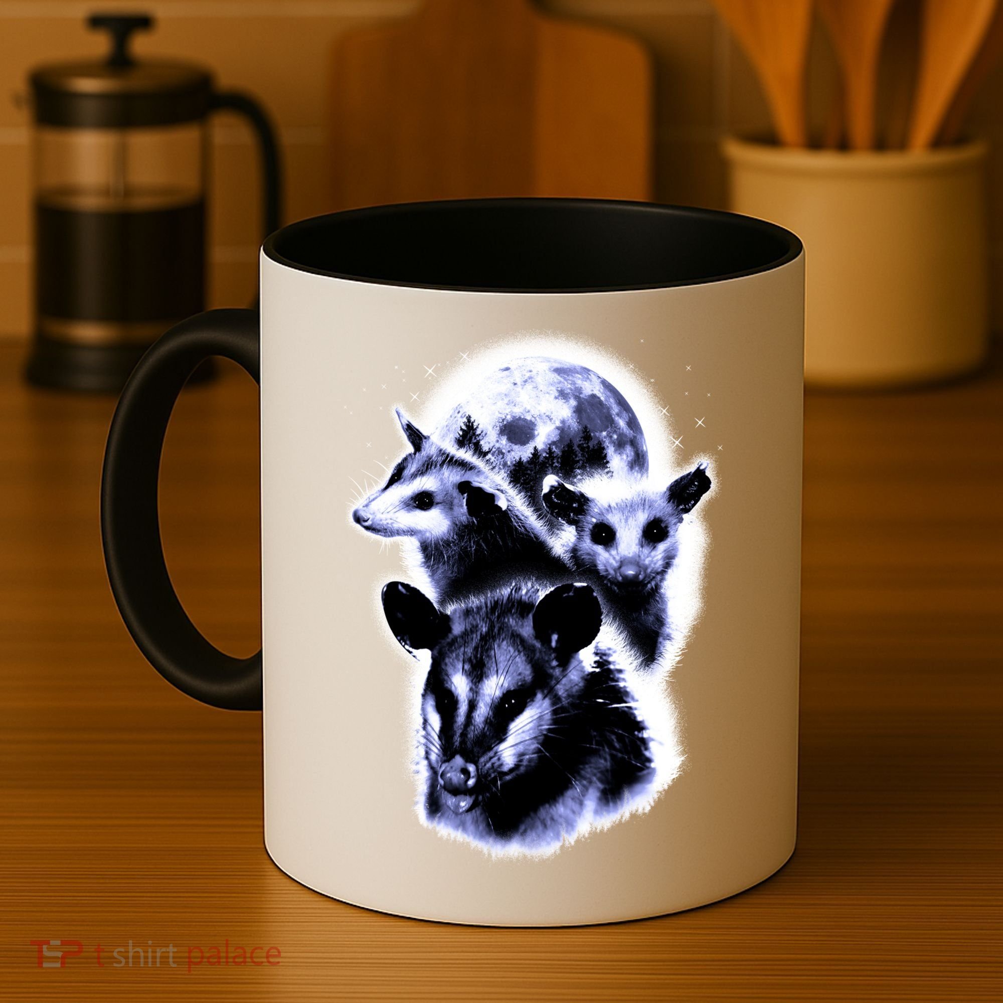 Three Opossum Moon With 3 Possums And Dead Moon Gift Coffee Mug