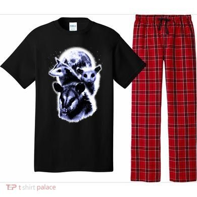 Three Opossum Moon With 3 Possums And Dead Moon Gift Pajama Set