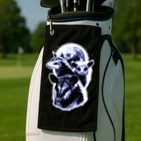 Three Opossum Moon With 3 Possums And Dead Moon Gift Golf Towel thumb 2
