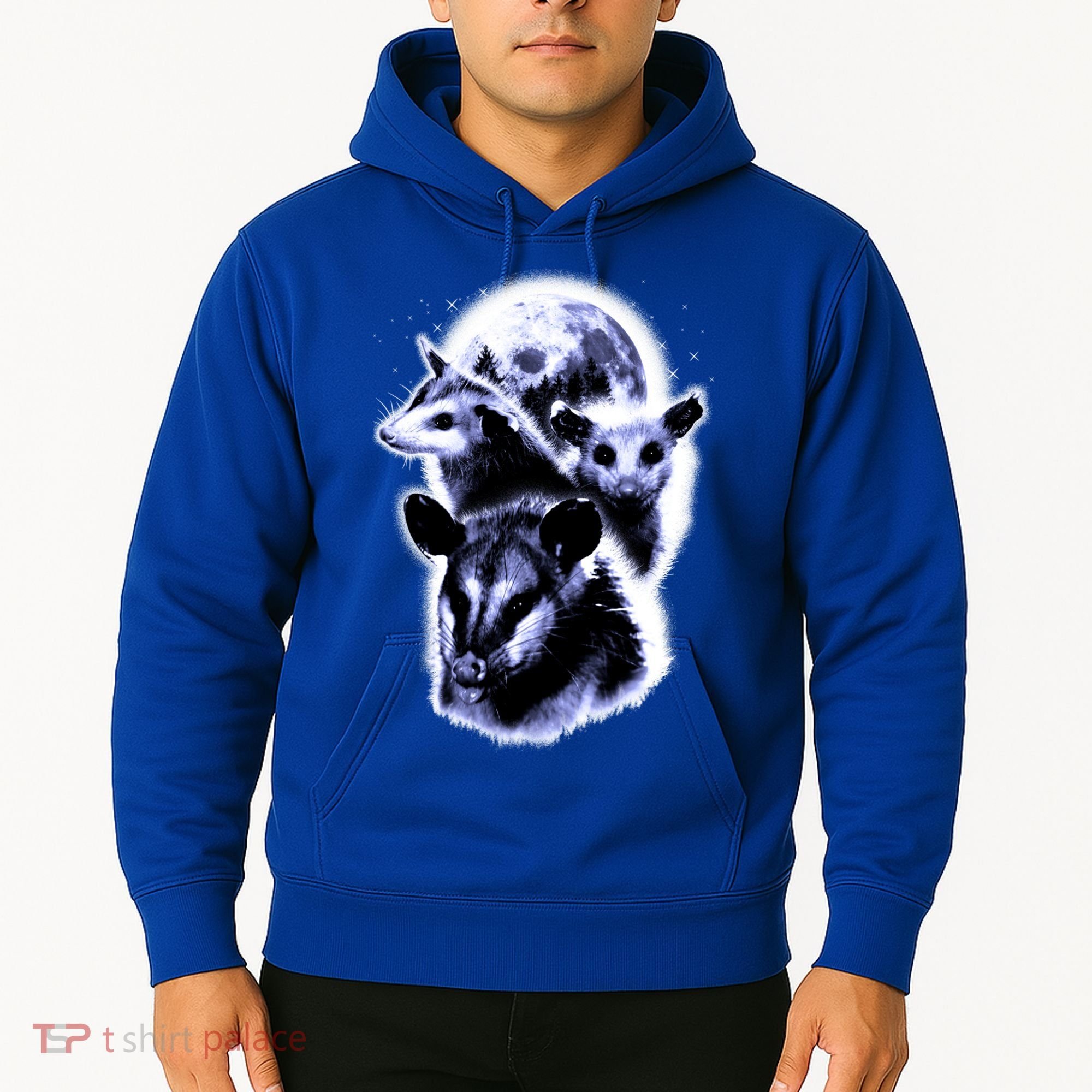Three Opossum Moon With 3 Possums And Dead Moon Gift Hoodie
