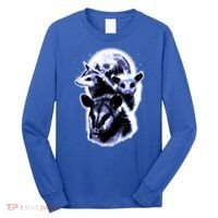 Three Opossum Moon With 3 Possums And Dead Moon Gift Long Sleeve Shirt thumb 0