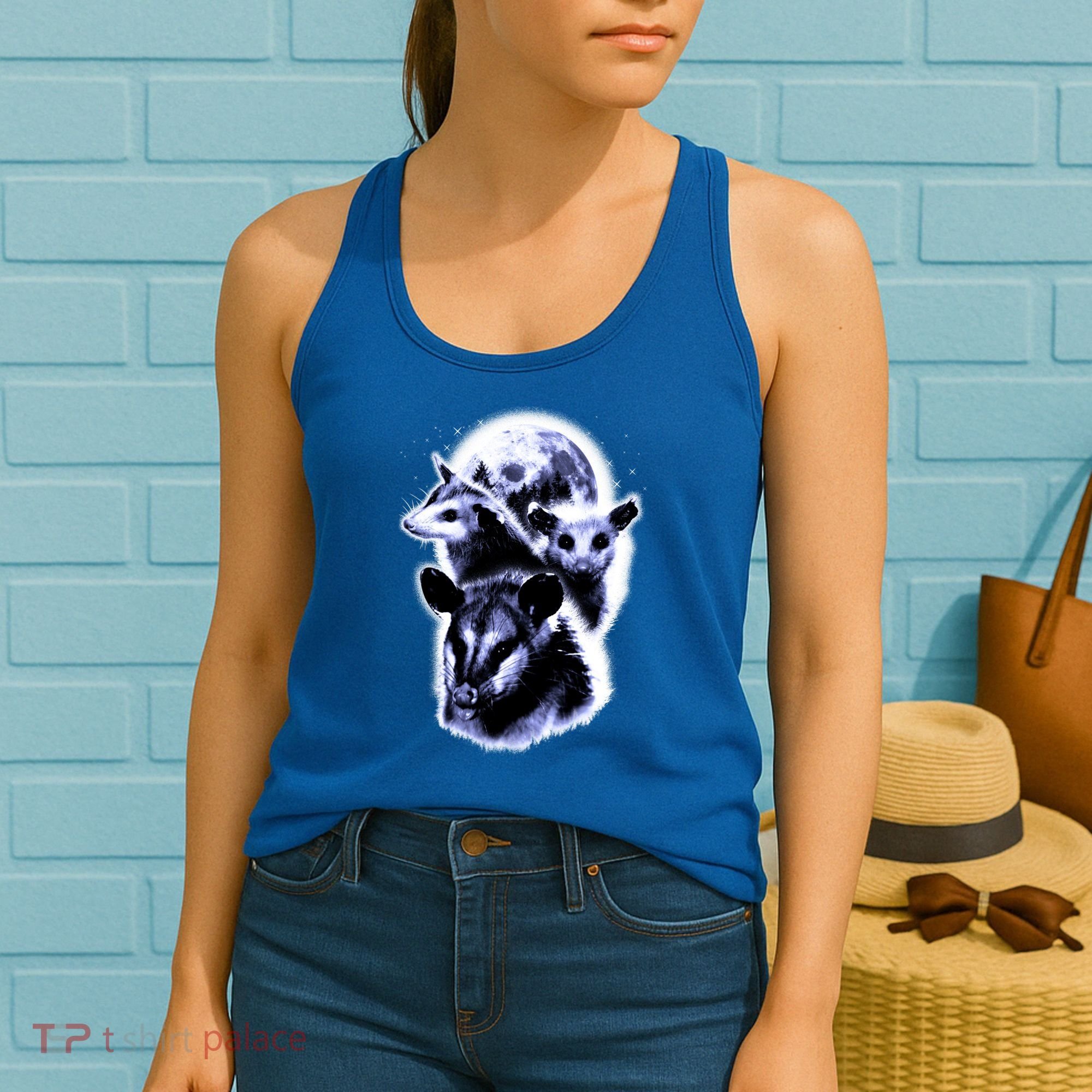Three Opossum Moon With 3 Possums And Dead Moon Gift Women's Tank Top