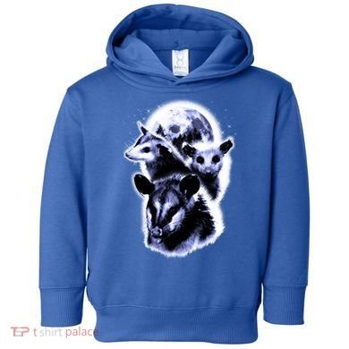 Three Opossum Moon With 3 Possums And Dead Moon Gift Toddler Hoodie