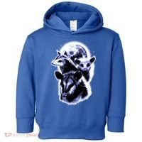 Three Opossum Moon With 3 Possums And Dead Moon Gift Toddler Hoodie thumb 0