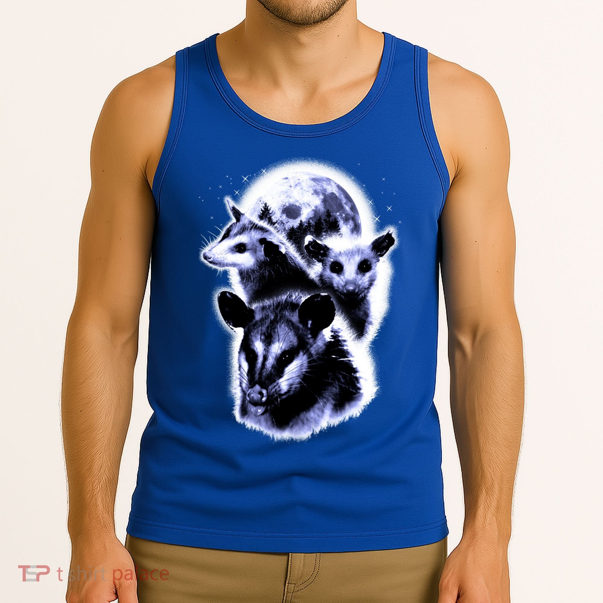 Three Opossum Moon With 3 Possums And Dead Moon Gift Tank Top