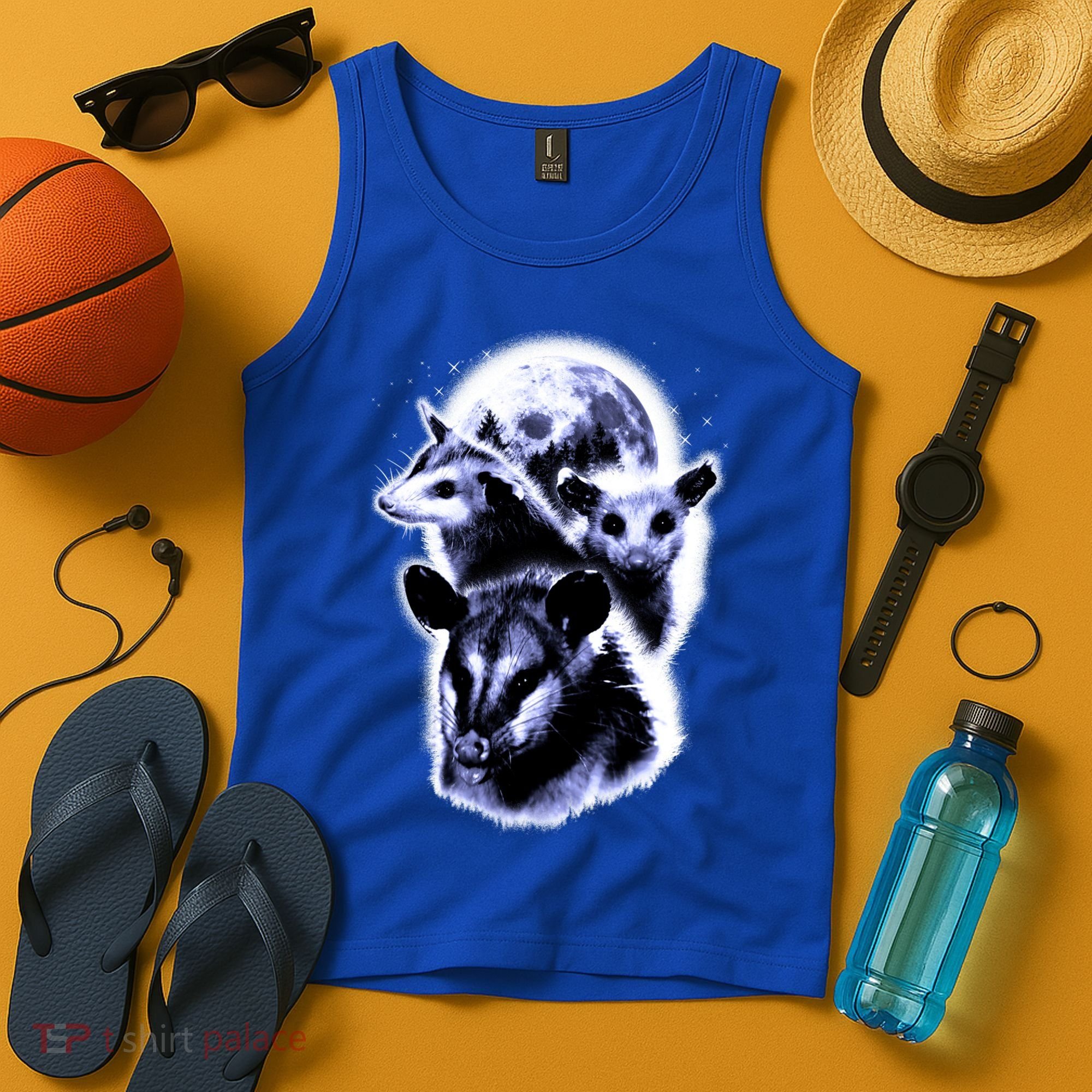 Three Opossum Moon With 3 Possums And Dead Moon Gift Tank Top