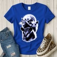 Three Opossum Moon With 3 Possums And Dead Moon Gift Women's T-Shirt thumb 3