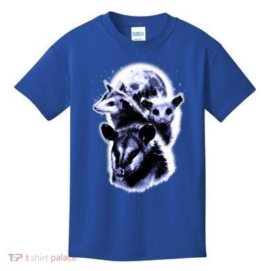 Three Opossum Moon With 3 Possums And Dead Moon Gift Kids T-Shirt