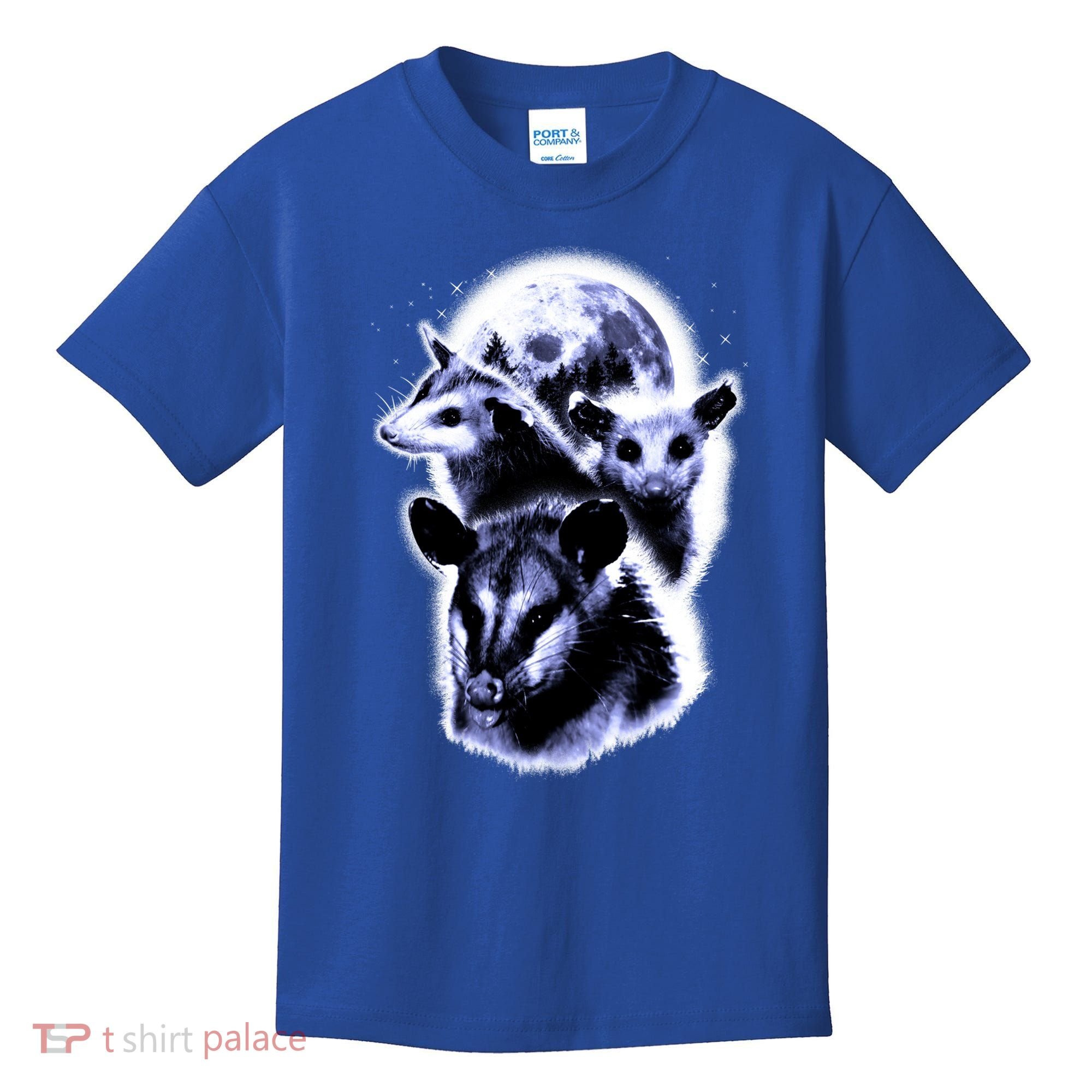 Three Opossum Moon With 3 Possums And Dead Moon Gift Kids T-Shirt