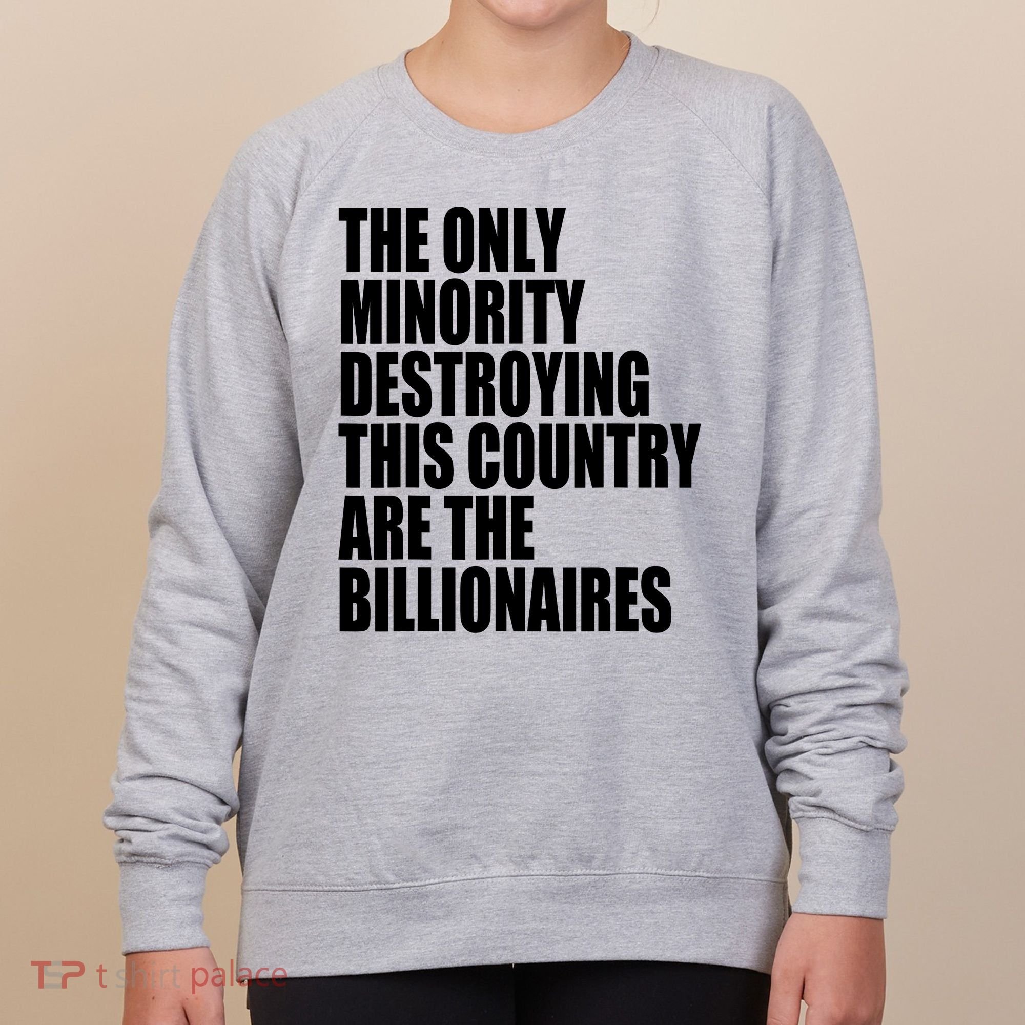 The Only Minority Destroying This Country Are Billionaires Women's Sweatshirt