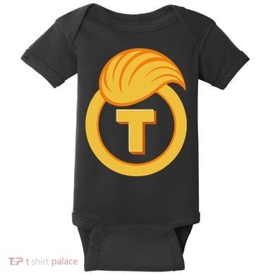 Trump Official Meme Coin Crypto President Baby Bodysuit