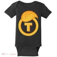 Trump Official Meme Coin Crypto President Baby Bodysuit thumb 0