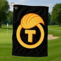 Trump Official Meme Coin Crypto President Golf Towel thumb 1