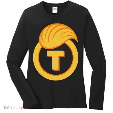 Trump Official Meme Coin Crypto President Women's Long Sleeve Shirt