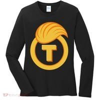 Trump Official Meme Coin Crypto President Women's Long Sleeve Shirt thumb 0