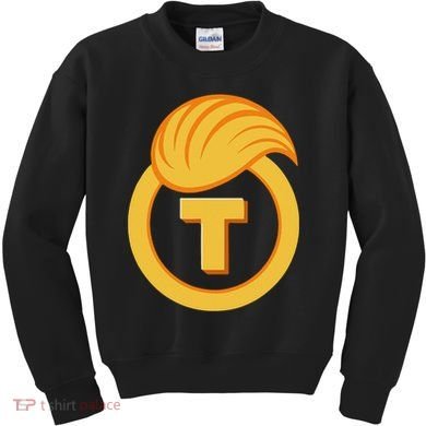 Trump Official Meme Coin Crypto President Kids Sweatshirt