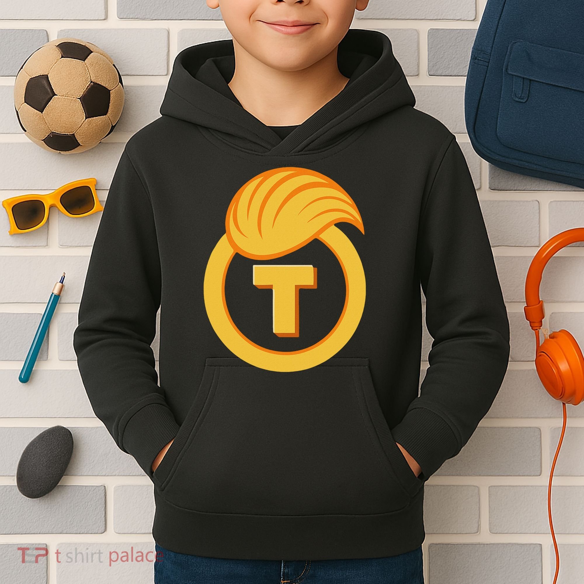 Trump Official Meme Coin Crypto President Kids Hoodie