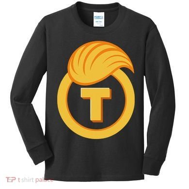 Trump Official Meme Coin Crypto President Kids Long Sleeve Shirt