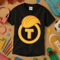 Trump Official Meme Coin Crypto President Kids T-Shirt thumb 3