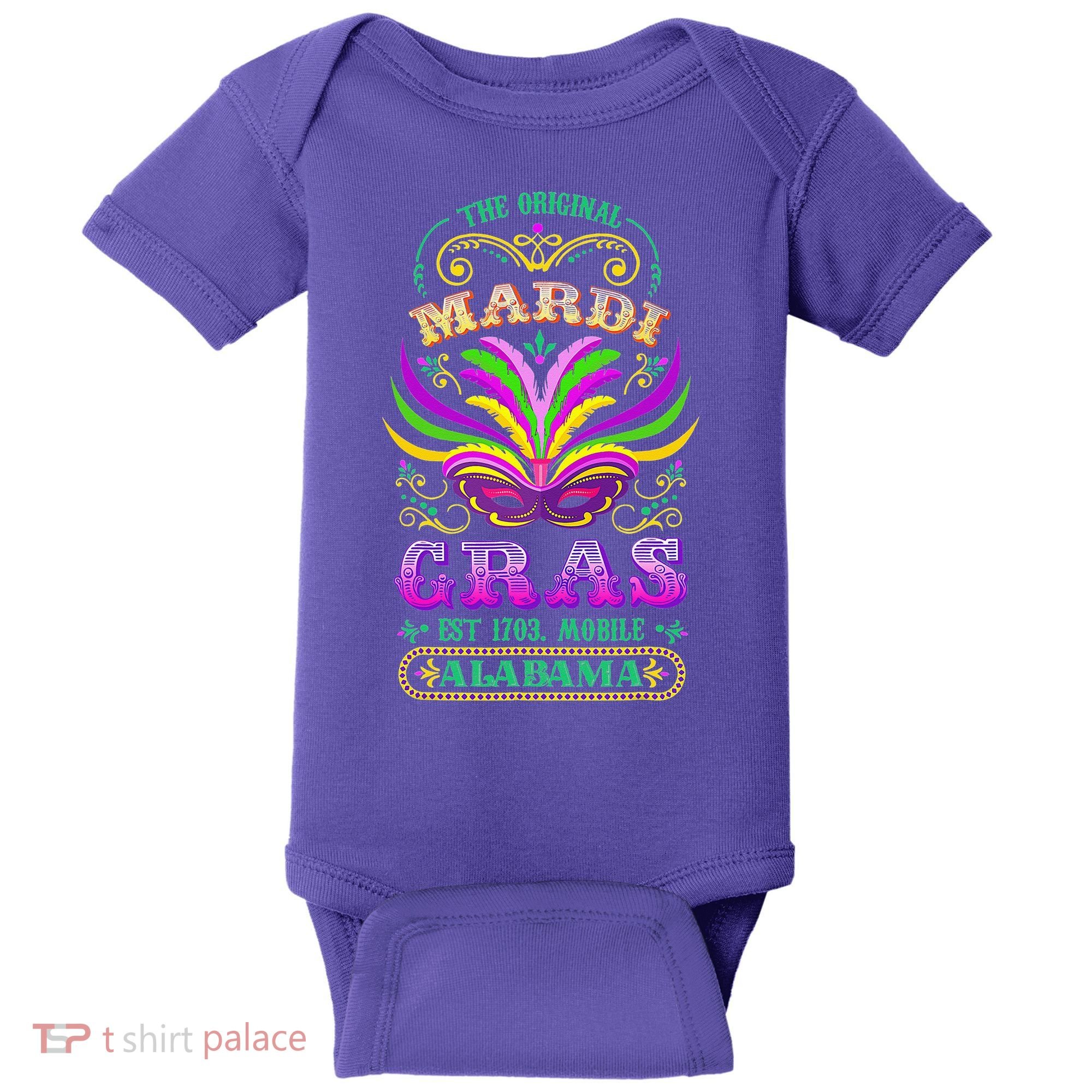 The Original Mardi Gras Mobile Alabama 1703 Baby Bodysuit
