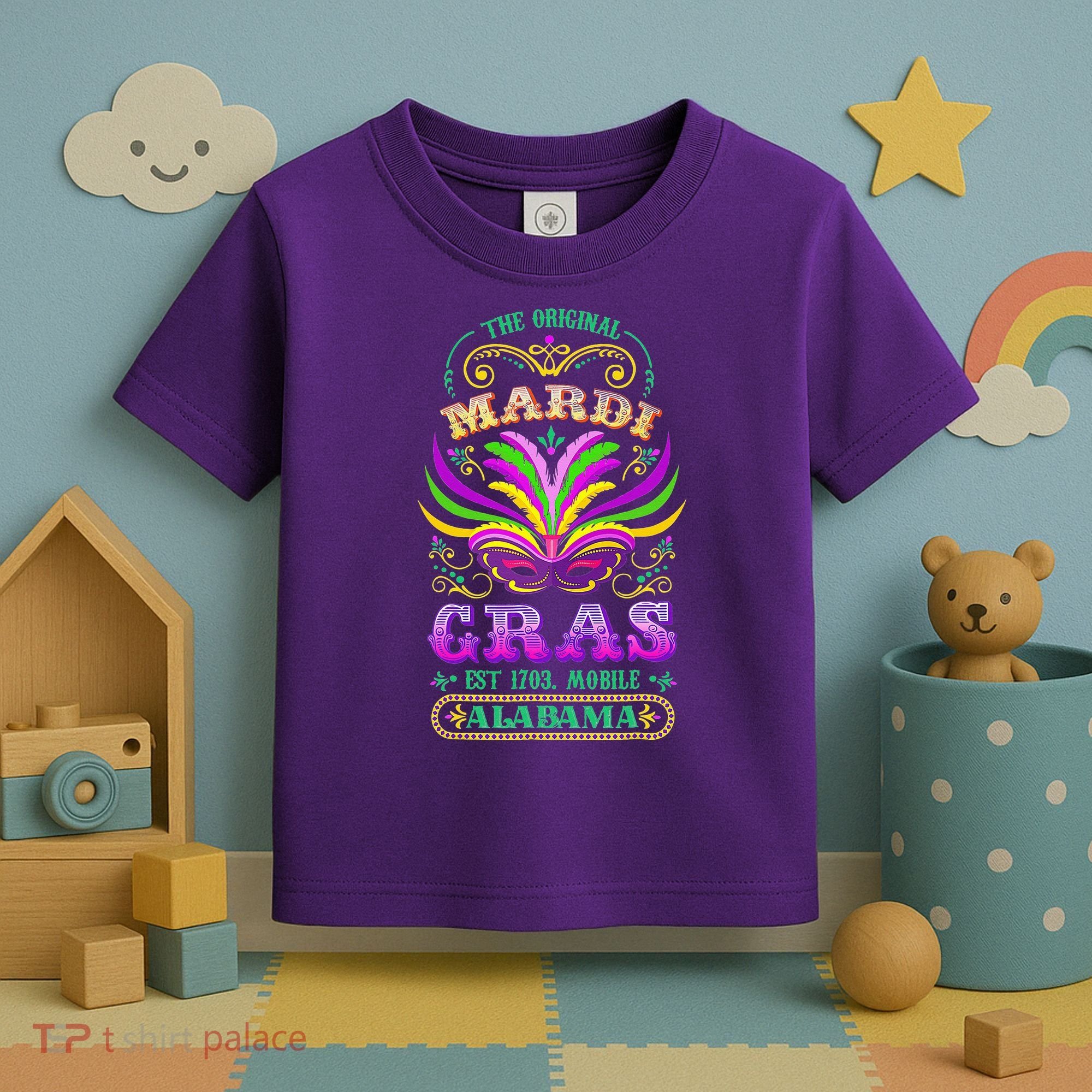 The Original Mardi Gras Mobile Alabama 1703 Toddler T-Shirt