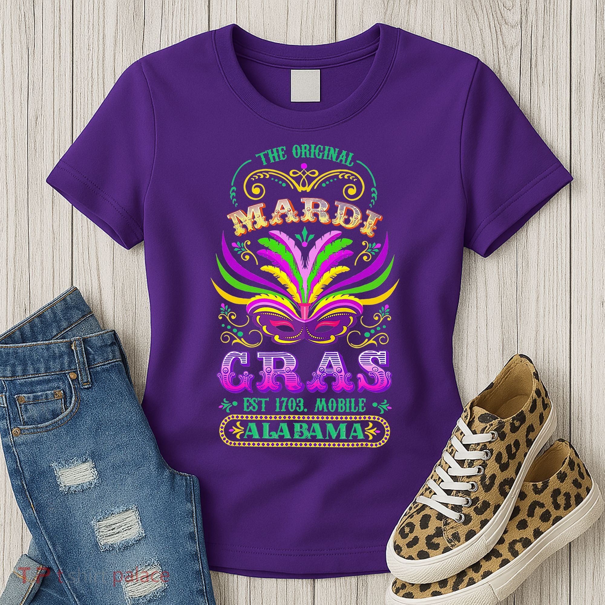 The Original Mardi Gras Mobile Alabama 1703 Women's T-Shirt