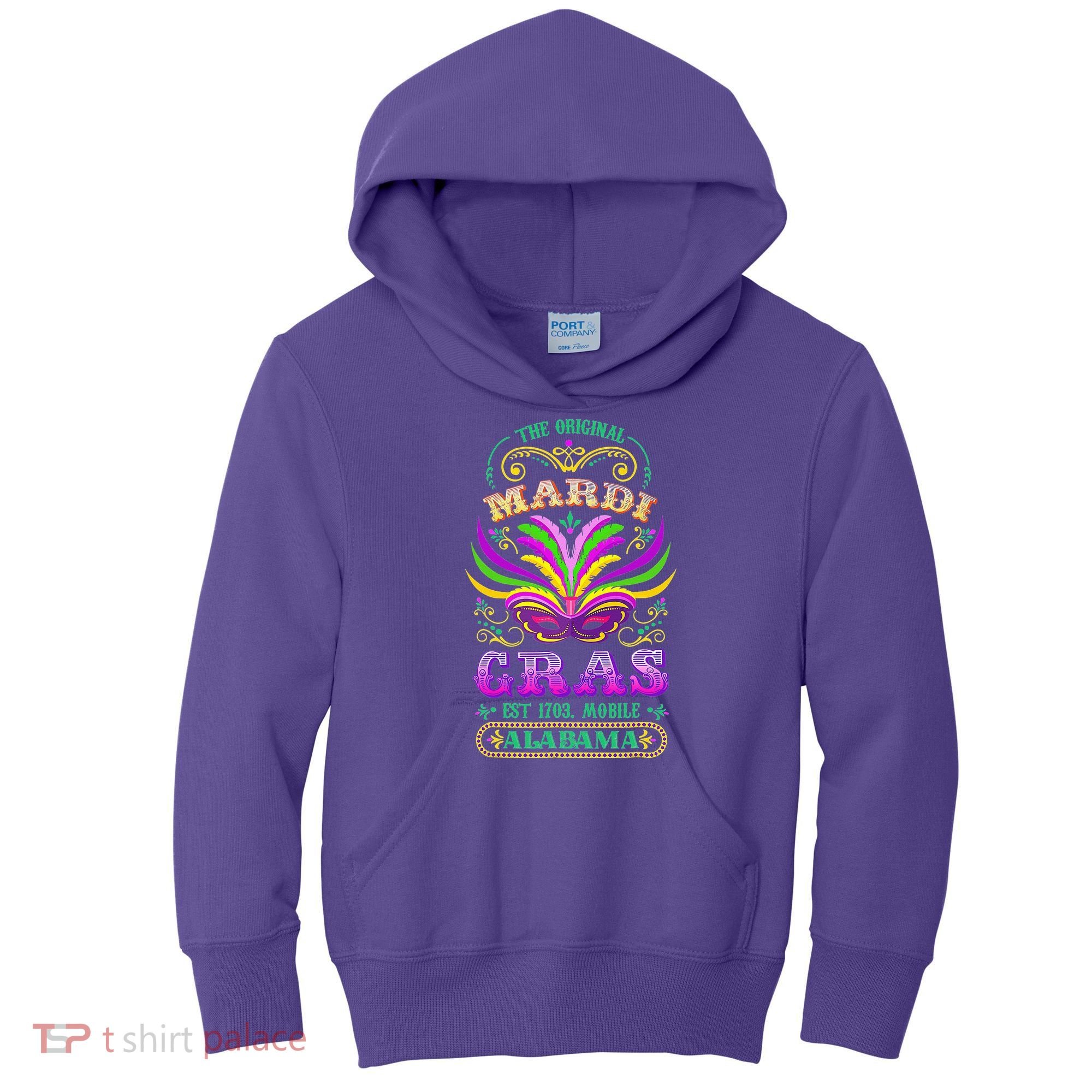 The Original Mardi Gras Mobile Alabama 1703 Kids Hoodie