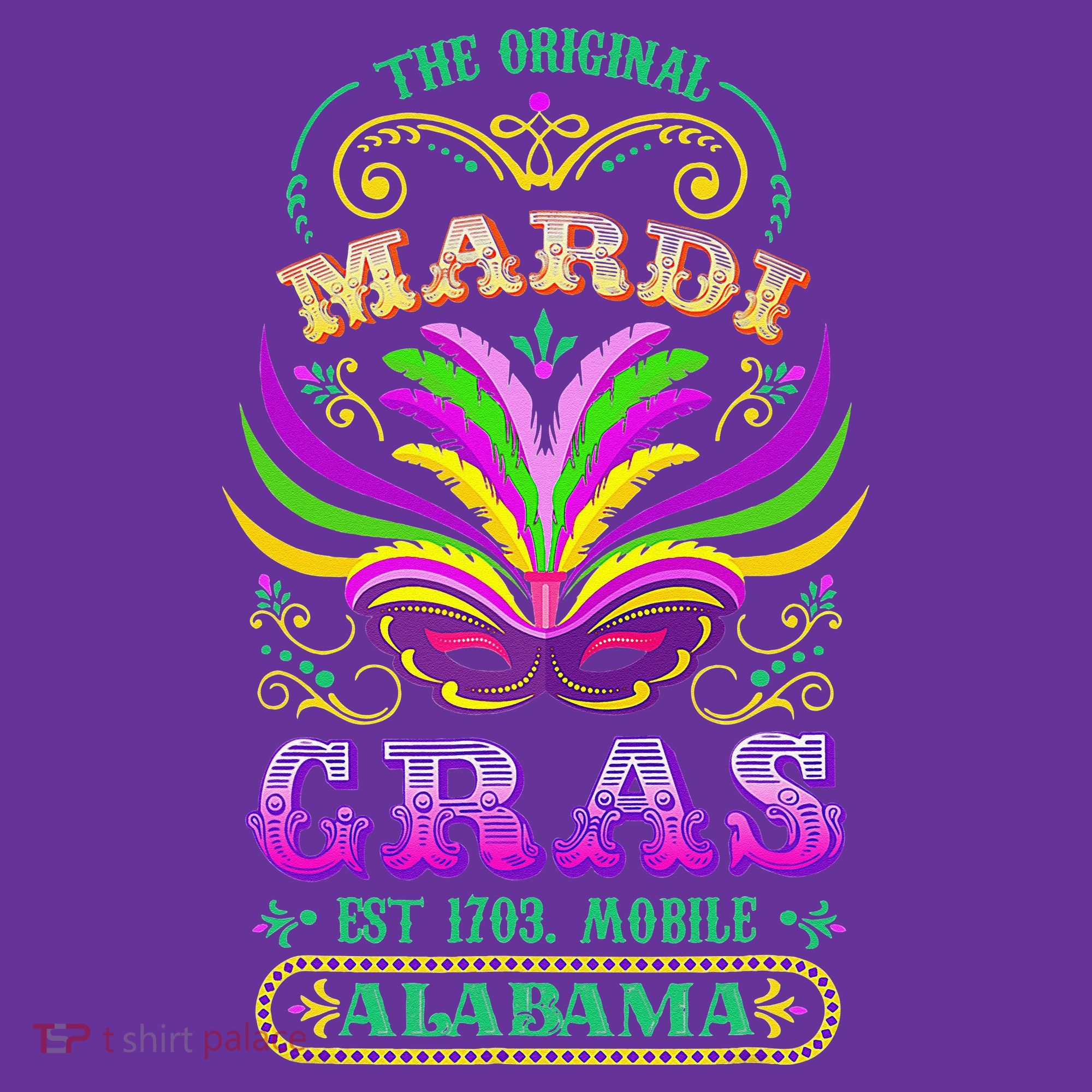 The Original Mardi Gras Mobile Alabama 1703 Kids Hoodie