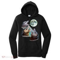 Three Opposum Moon With 3 Possums And Dead Moon Women's Hoodie thumb 0