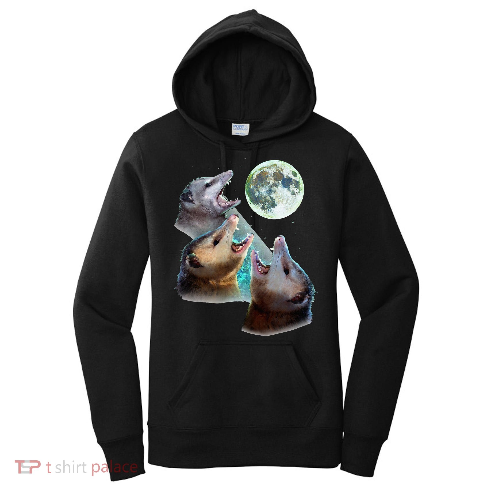 Three Opposum Moon With 3 Possums And Dead Moon Women's Hoodie