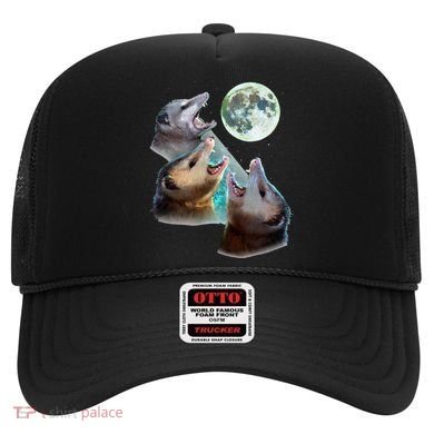 Three Opposum Moon With 3 Possums And Dead Moon Hat