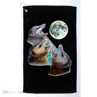 Three Opposum Moon With 3 Possums And Dead Moon Golf Towel thumb 0