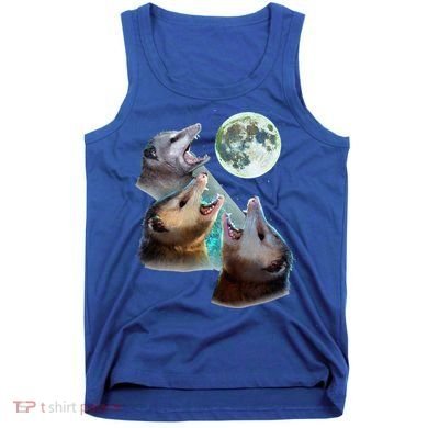 Three Opposum Moon With 3 Possums And Dead Moon Tank Top