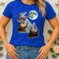 Three Opposum Moon With 3 Possums And Dead Moon Women's T-Shirt thumb 2