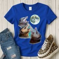 Three Opposum Moon With 3 Possums And Dead Moon Women's T-Shirt thumb 3