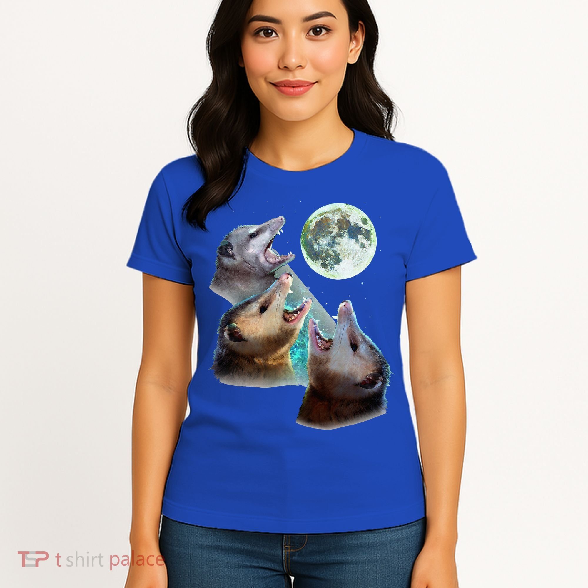 Three Opposum Moon With 3 Possums And Dead Moon Women's T-Shirt