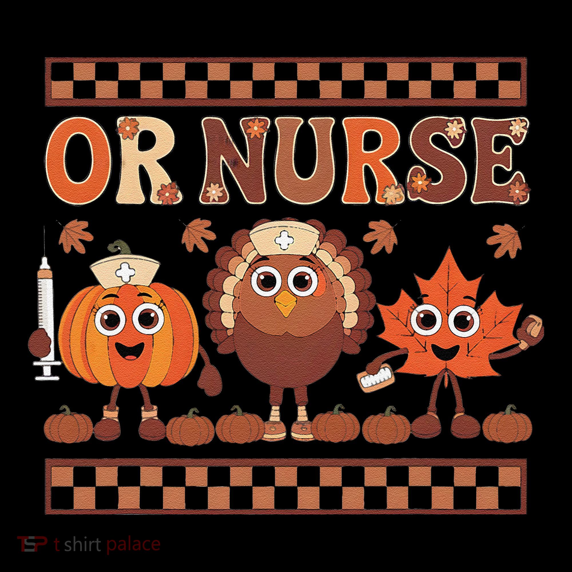 Thanksgiving Or Nurse Fall Pumpkin And Turkey Autumn Check Coffee Mug