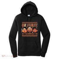 Thanksgiving Or Nurse Fall Pumpkin And Turkey Autumn Check Women's Hoodie thumb 0