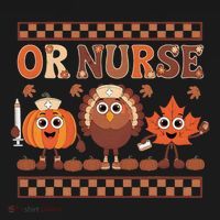 Thanksgiving Or Nurse Fall Pumpkin And Turkey Autumn Check Women's Hoodie thumb 2