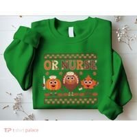 Thanksgiving Or Nurse Fall Pumpkin And Turkey Autumn Check Sweatshirt thumb 2